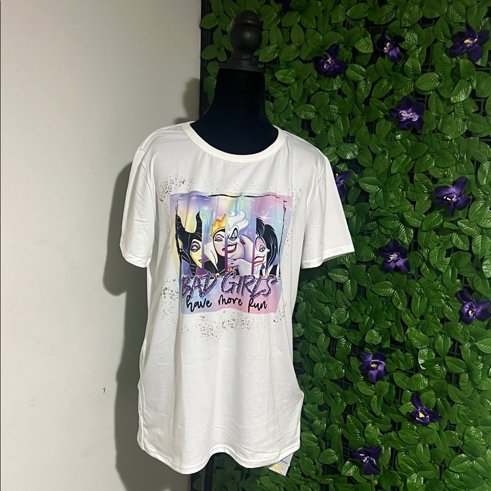 NEW Women’s White Graphic T-Shirt | Sublimated Villain Print
